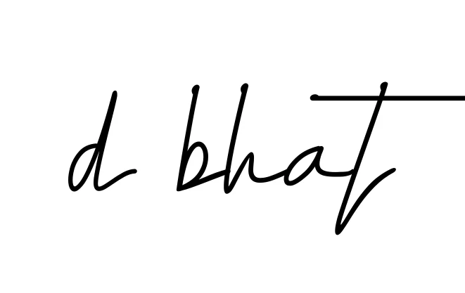 Handwritten Signature for D-bhat - Style 155 Online