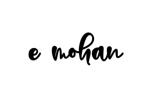 Handwritten Signature for E-mohan- - Style 136 Online