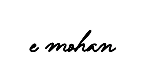 Handwritten Signature for E-mohan- - Style 137 Online
