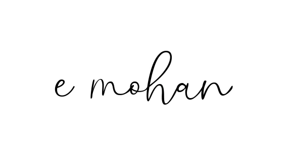 Handwritten Signature for E-mohan- - Style 147 Online