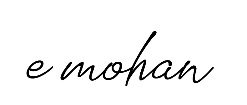 Handwritten Signature for E-mohan- - Style 151 Online