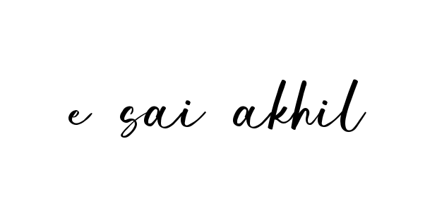 E-sai-akhil signature