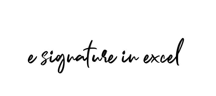 Handwritten Signature for E-signature-in-excel - Style 141 Online