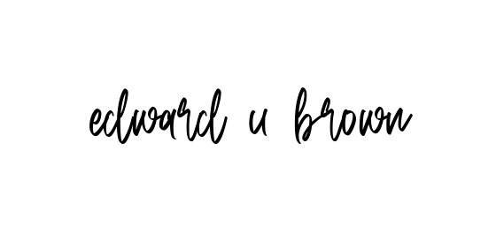 Handwritten Signature for Edward-u-brown - Style 143 Online