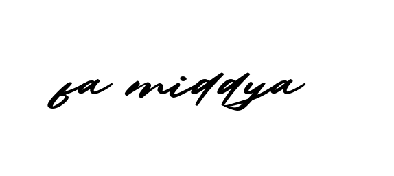 Handwritten Signature for Fa-middya - Style 140 Online
