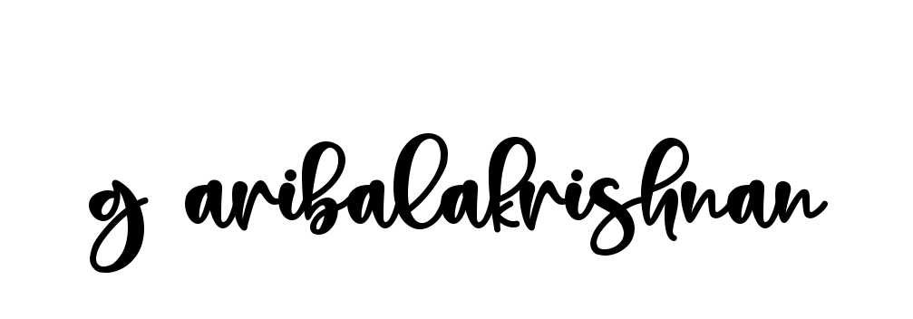 Handwritten Signature for G-aribalakrishnan - Style 136 Online