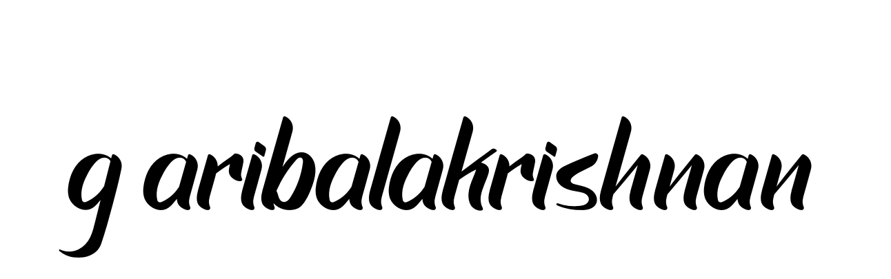 Handwritten Signature for G-aribalakrishnan - Style 153 Online