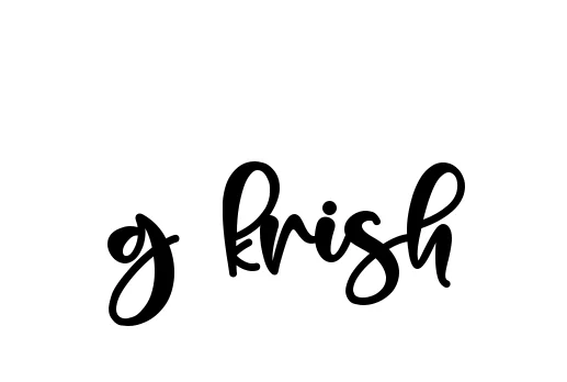 Handwritten Signature for G-krish - Style 136 Online