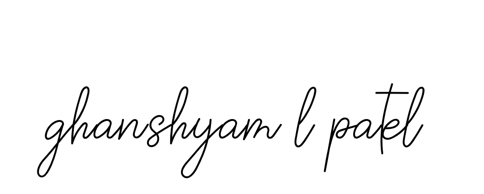Handwritten Signature for Ghanshyam-l-patel - Style 145 Online