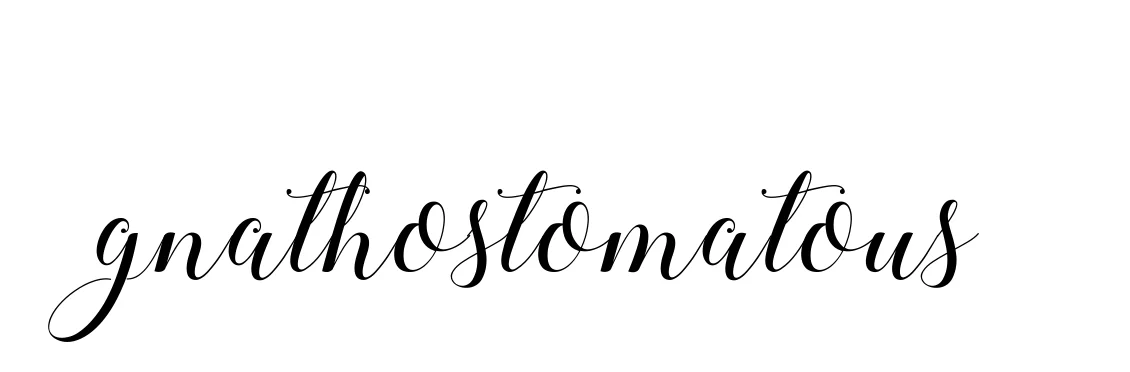 Handwritten Signature for Gnathostomatous - Style 144 Online