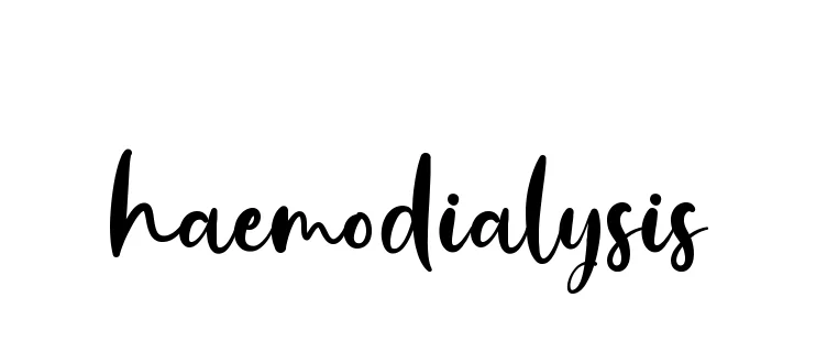 Haemodialysis signature