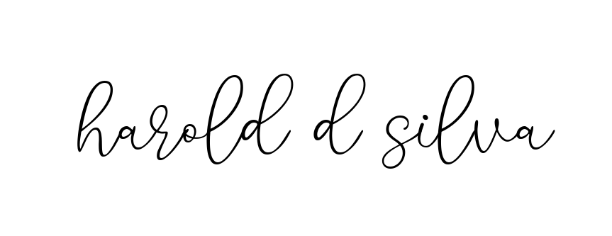 Handwritten Signature for Harold-d-silva - Style 147 Online