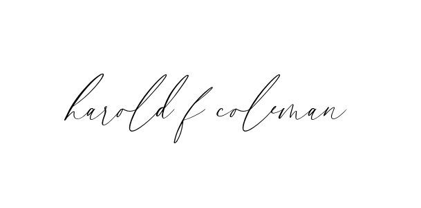 Handwritten Signature for Harold-f-coleman - Style 134 Online