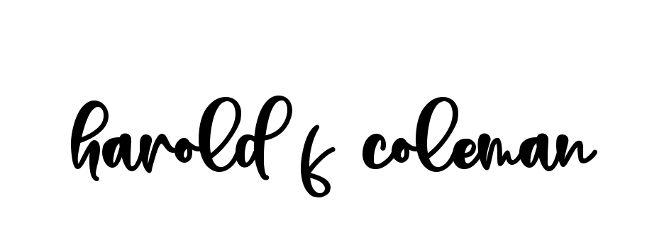 Handwritten Signature for Harold-f-coleman - Style 136 Online