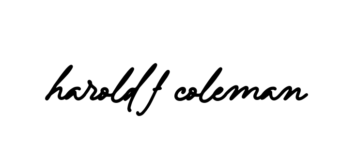 Handwritten Signature for Harold-f-coleman - Style 137 Online