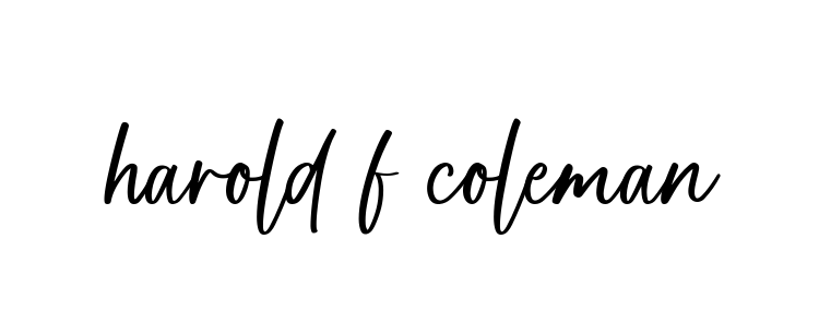 Handwritten Signature for Harold-f-coleman - Style 142 Online