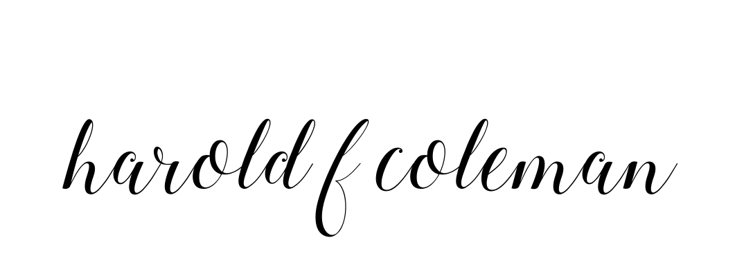Handwritten Signature for Harold-f-coleman - Style 144 Online