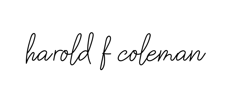 Handwritten Signature for Harold-f-coleman - Style 145 Online