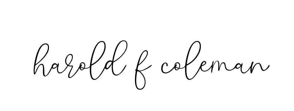 Handwritten Signature for Harold-f-coleman - Style 147 Online