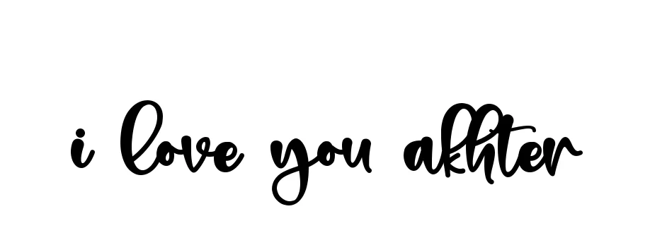 Handwritten Signature for I-love-you-akhter - Style 136 Online