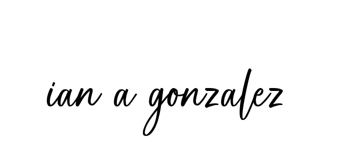 Handwritten Signature for Ian-a-gonzalez - Style 142 Online