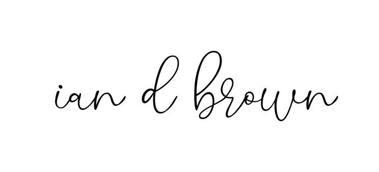 Handwritten Signature for Ian-d-brown - Style 147 Online