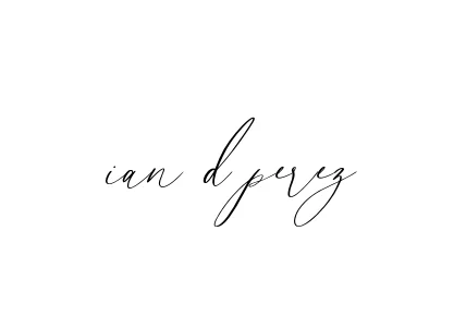 Handwritten Signature for Ian-d-perez - Style 134 Online