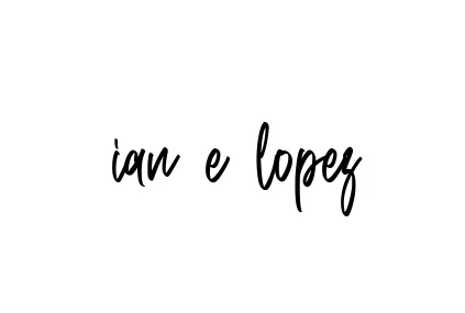Handwritten Signature for Ian-e-lopez - Style 143 Online