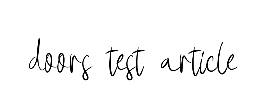 Doors-test-article signature