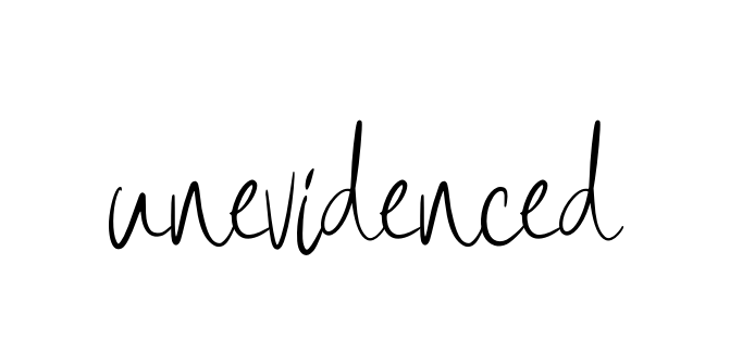 Unevidenced signature