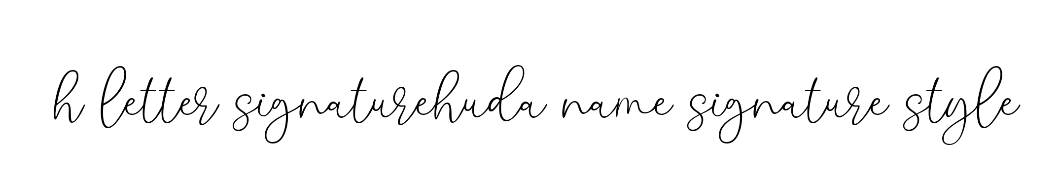 H-letter-signaturehuda-name-signature-style signature