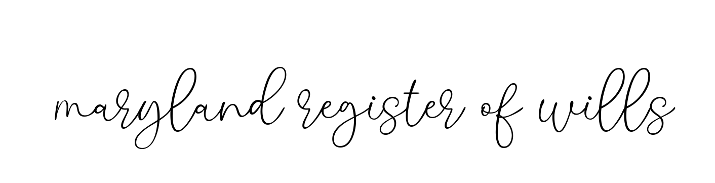 Maryland-register-of-wills signature
