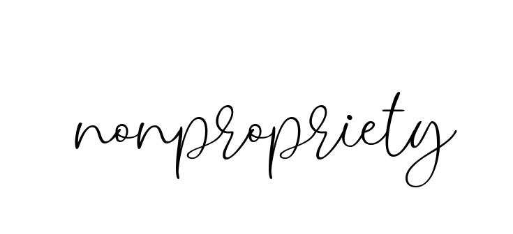 Nonpropriety signature