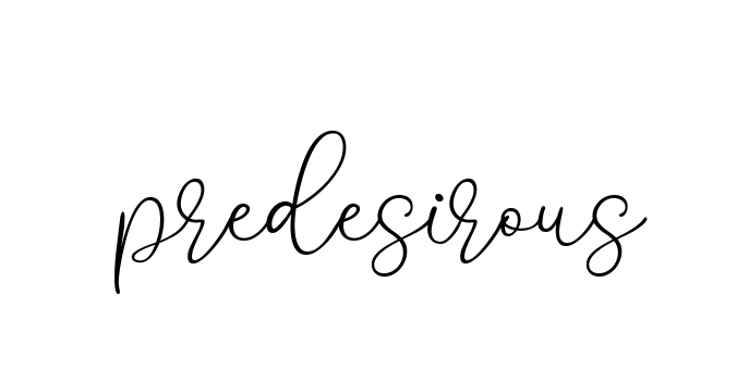 Predesirous signature