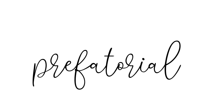 Prefatorial signature