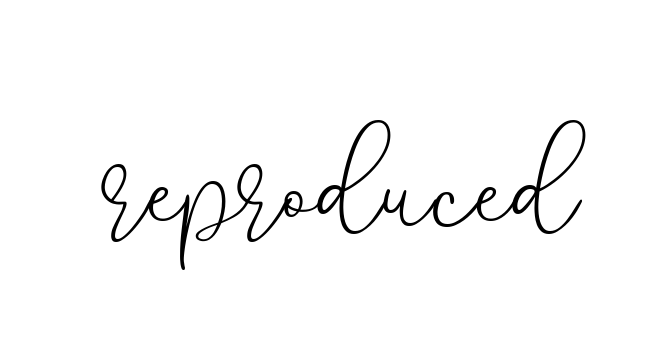 Reproduced signature