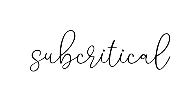 Subcritical signature