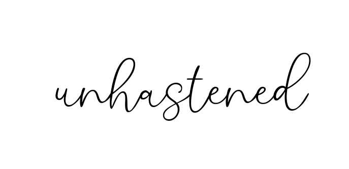 Unhastened signature