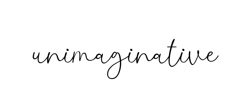 Unimaginative signature