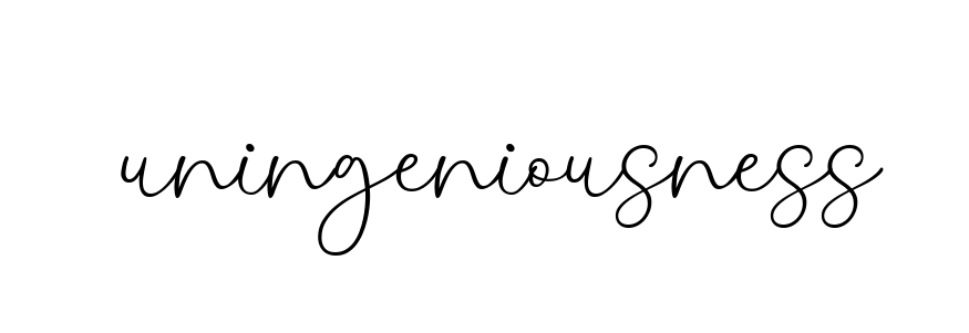 Uningeniousness signature