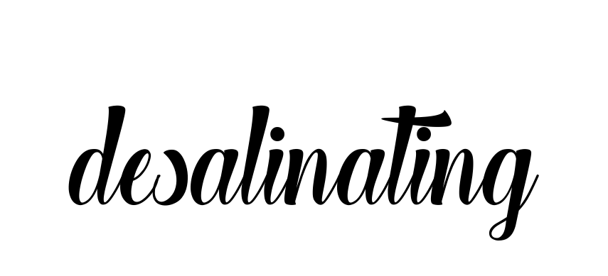 Desalinating signature