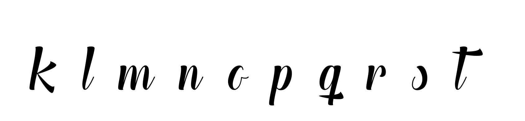 K--l--m--n--o--p--q--r--s--t-- signature