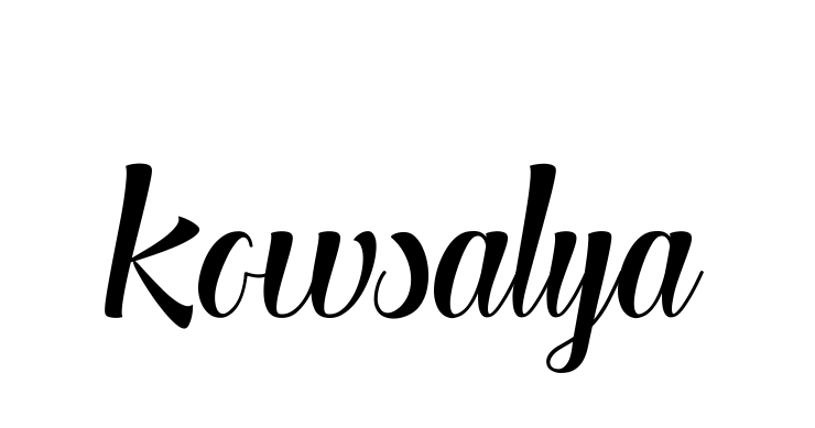 Kowsalya signature