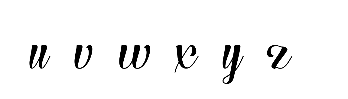 U--v--w--x--y--z-- signature