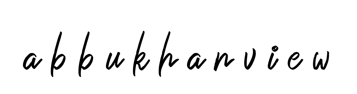 A-b-b-u-k-h-a-n-v-i-e-w signature