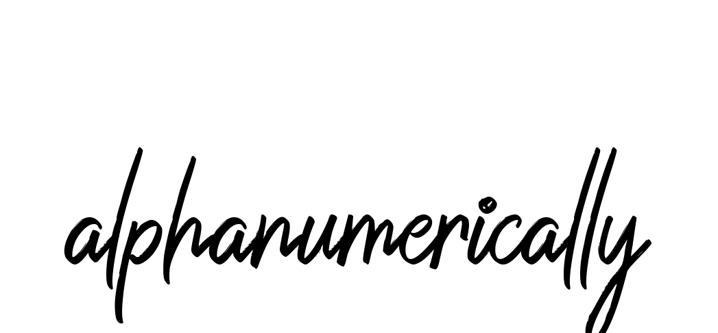 Alphanumerically signature