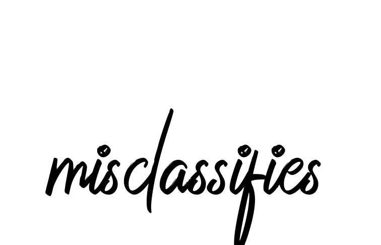 Misclassifies signature