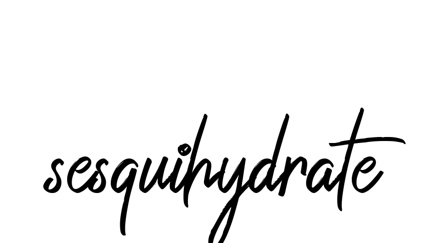 Sesquihydrate signature