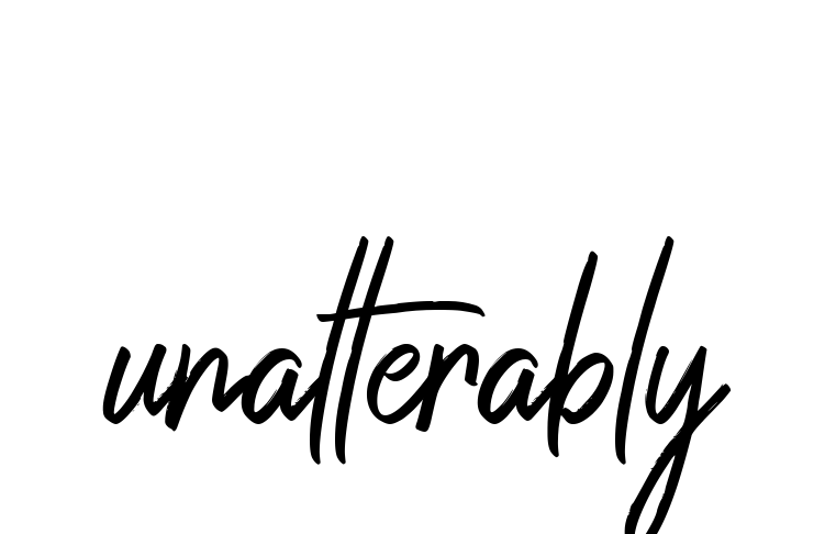 Unalterably signature