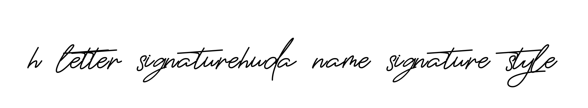 H-letter-signaturehuda-name-signature-style signature